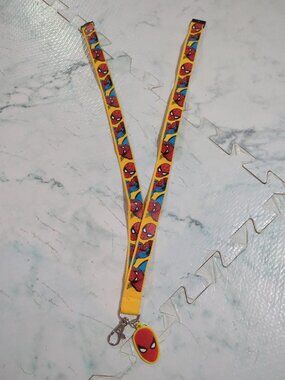 Spider-Man ID Lanyard Badge Holder With 1.5" Rubber Charm Pendant